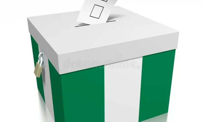 3D illustration. Nigeria - ballot box isolated on white background Credit: © PX_Media | Dreamstime.com