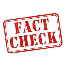 Red Fact Check Stamp Graphic with Distressed Texture Isolated on White Background Stock