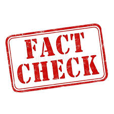 Red Fact Check Stamp Graphic with Distressed Texture Isolated on White Background Stock