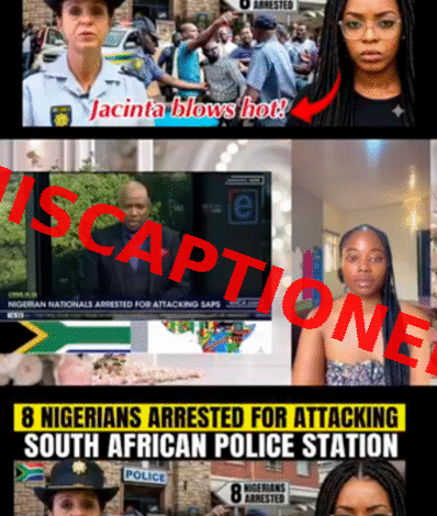Caption: screenshot of the misleading report