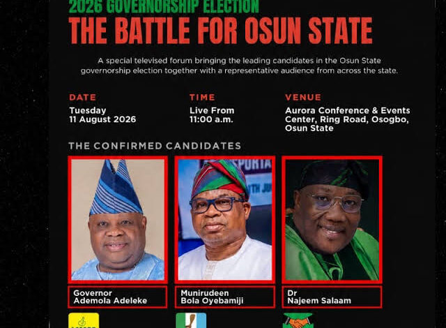 Osun 2026: ARISE News Hosts Governorship Town Hall