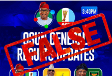Fake election results in graphics