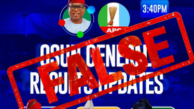 Fake election results in graphics