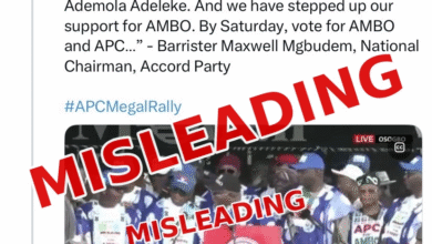 Misleading claim on Osun Election