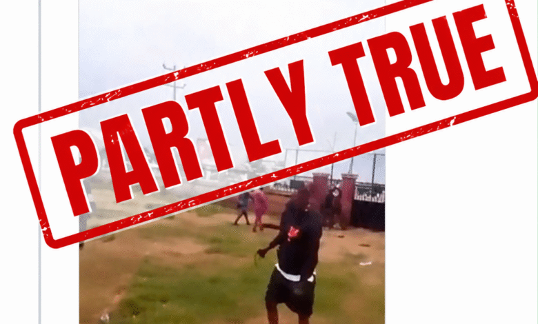 A viral video circulating on social media shows security operatives tear-gassing residents during the ongoing Osun State governorship election, with claims that a ballot box was also snatched and taken away. Screenshot of Post on X.