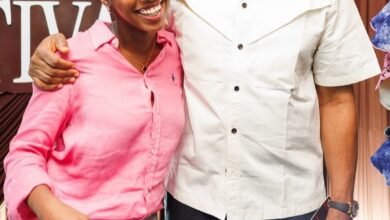 The image shows Elumelu with his first daughter and eldest child, Ogechukwu Elumelu.