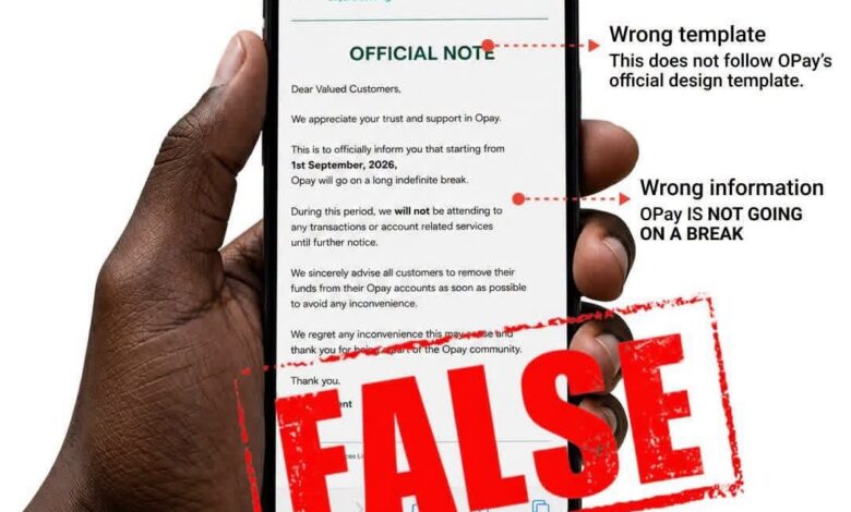 OPay officially debunked the claim on its verified X account, stating explicitly that the company is not going on a break in September and remains fully operational