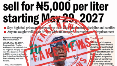 The fabricated newspaper carrying the false claim