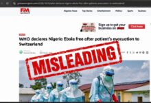 report by P.M News that Nigeria has been declared Ebola-free